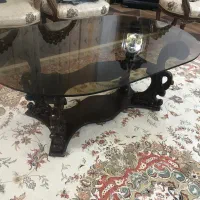 میزبیضی بطول ۱/۲۰باشیشه ۱۰میل دودی درحدنو|مبلمان خانگی و میز عسلی|دوگنبدان, |دیوار