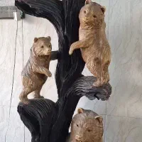 مجسمه خرسهای چوبی کلکسیونی کمیاب