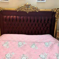 تخت دو‌نفره سلطنتی ورق طلا