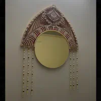 آینه دکوراتیو چوبی مرواریدی
