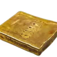 دو قطعه طلای آب شده با فاکتور رسمی