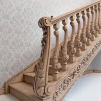 پله چوبی نرده وکفپله چوب نرده فلز وچوب وشیشه ترکیب|خدمات پیشه و مهارت|شیراز, تاچارا|دیوار