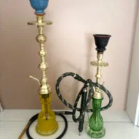 ۲ عدد قلیان برنجی سنگین