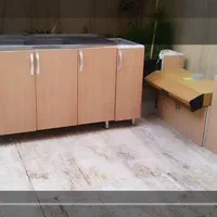 کابینت به همراه آبچکان و کابینت بالا  بدون سینک|آب‌چکان و نظم‌دهنده ظروف|قم, یزدان‌شهر|دیوار