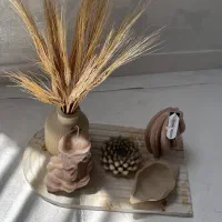 انواع ست های دکوری شمع و سنگ مصنوعی|صنایع دستی و سایر لوازم تزئینی|کاشان, زیدی|دیوار