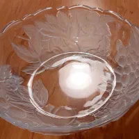ظرف کریستال میوه خوری با نقشه میوه های برجسته مات