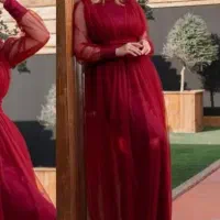 عبا مخمل پولکی سبز