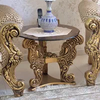 مبلمان سلطنتی استیل چوب راش منبت زیبا ورق طلا|مبلمان خانگی و میز عسلی|تهران, چیتگر شمالی|دیوار