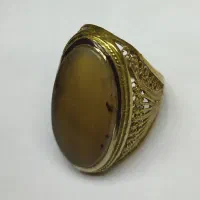 انگشتر برنجی نگین عقیق اصل معدنی|بدلیجات|شیراز, شهرک سعدی|دیوار