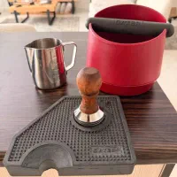 ست ناک باکس و تمپر قهوه و پیچر استیل و تمپر مت