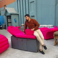 آینه قدی و میزناخن و صندلی چوبی ترولی تخت زیبایی|آرایشگاه و سالنهای زیبایی|کرج, گلدشت|دیوار