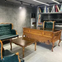 میز و صندلی کلاسیک رنگ سبز