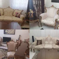 مبلمان ۹نفره و ناهارخوری اتو،لوستر،و لوازم منزل