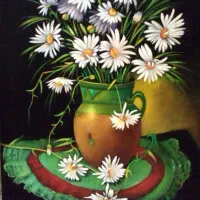 تابلوی رنگو روغن طرح گل