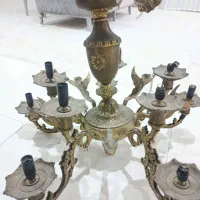 لوستر برنجی خیلی قدیمی متن اگهی را بخونید بد تماس