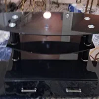 میز تلویزیون شیشه ای مشکی