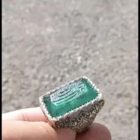 انگشتر  زمرد با نوشته  توکلت علی الله