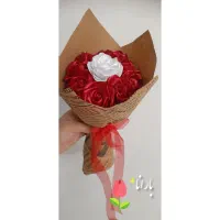 گل های جاودان روبانی|گل مصنوعی|هشتگرد, شهرک بعثت|دیوار