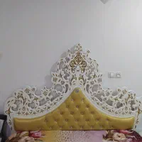 تخت خواب دو نفره با تشک|تخت و سرویس خواب|آبیک, |دیوار