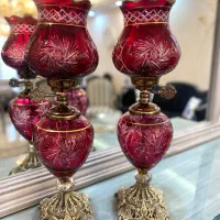 شمعدان تراشدار مدل خورشیدی دوپوست