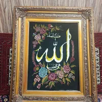تابلو فرش تبریز 50تا 60رج گل ابریشم و‌چله ابریشم|تابلو فرش|تهران, بلورسازی|دیوار