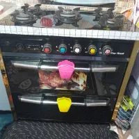 گازطرح فر صفحه شیشه ای نوتمیز