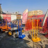 (چرخ هوا و برش) گاری دستی حمل باربری دو کپسول گاز