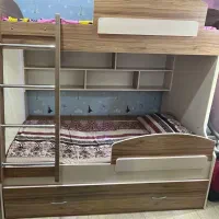 تخت دو طبقه درحدنو ام دی اف|تخت و سرویس خواب|رباطکریم, نصیرشهر|دیوار