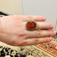 انگشتر عقیق پرتقالی