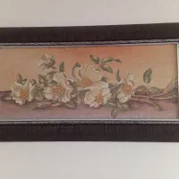 تابلوی جنس ترمه با قاب چوبی