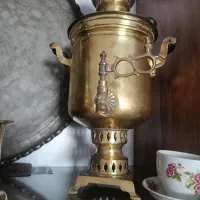 سماور روسی برنجی قدمت دار عتیقه
