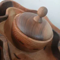 سرویس پذیرایی چوب گردو نو و استفاده نشده|ظروف سرو و پذیرایی|فریدون‌کنار, |دیوار