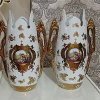 جفت گلدان و جفت خرما خوری پایه دار لیلی و مجنون