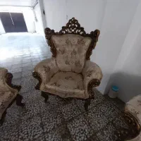 مبل سلطنتی ۷ نفره... و مبل چرم ۴ نفره|مبلمان خانگی و میز عسلی|محمودآباد, |دیوار