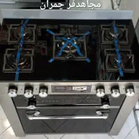 اجاق گاز طرح فر صفحه شیشه
