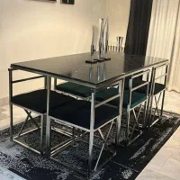 میز ناهارخوری فلزی مستطیل ۶ نفره و ۸ نفره|میز و صندلی غذاخوری|تهران, شهرک چیتگر|دیوار
