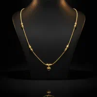 گردنبند استیل مدل مینل کیفیت بالا طرح طلا