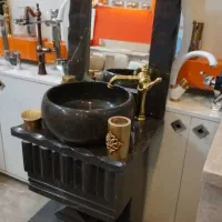 روشویی سنگی با آینه|لوازم سرویس بهداشتی|خرمآباد, |دیوار