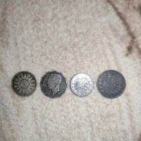 چهار عدد سکه نقره قدیمی