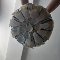 لوستر سقفی کریستالی درحد نو دو حالته سالم وکنترلی
