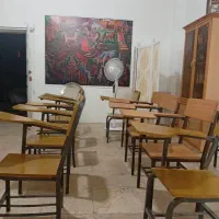 صندلی دانشجویی چوبی دسته دار