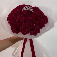 دست گل پروانه و گل رز ربانی|گل مصنوعی|بجنورد, |دیوار