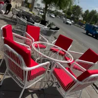 میز صندلی اماتیس مربع نیم تنه کافه رستورانی /باغی