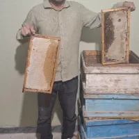 عسل طبیعی با برگ آزمایش همراه ارسال رایگان