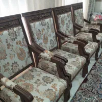 مبل۹نفره ی چوبی|مبلمان خانگی و میز عسلی|عجب شیر, |دیوار