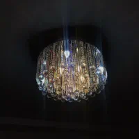 لوستر کریستالی بزرگ کنترل دار چند حالته سالم