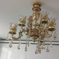 لوستر طرح دو گل طلایی شاهچراغ