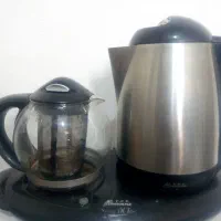 چای ساز تفال با قوری تفاله گیر در حد و کم کار