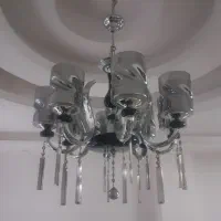 لوستر ۸ شعله برنج با سنگ طبیعی|لوستر و چراغ آویز|نظرآباد, نظرآباد|دیوار