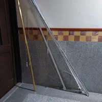 چوب پرده فلزی نخ دار